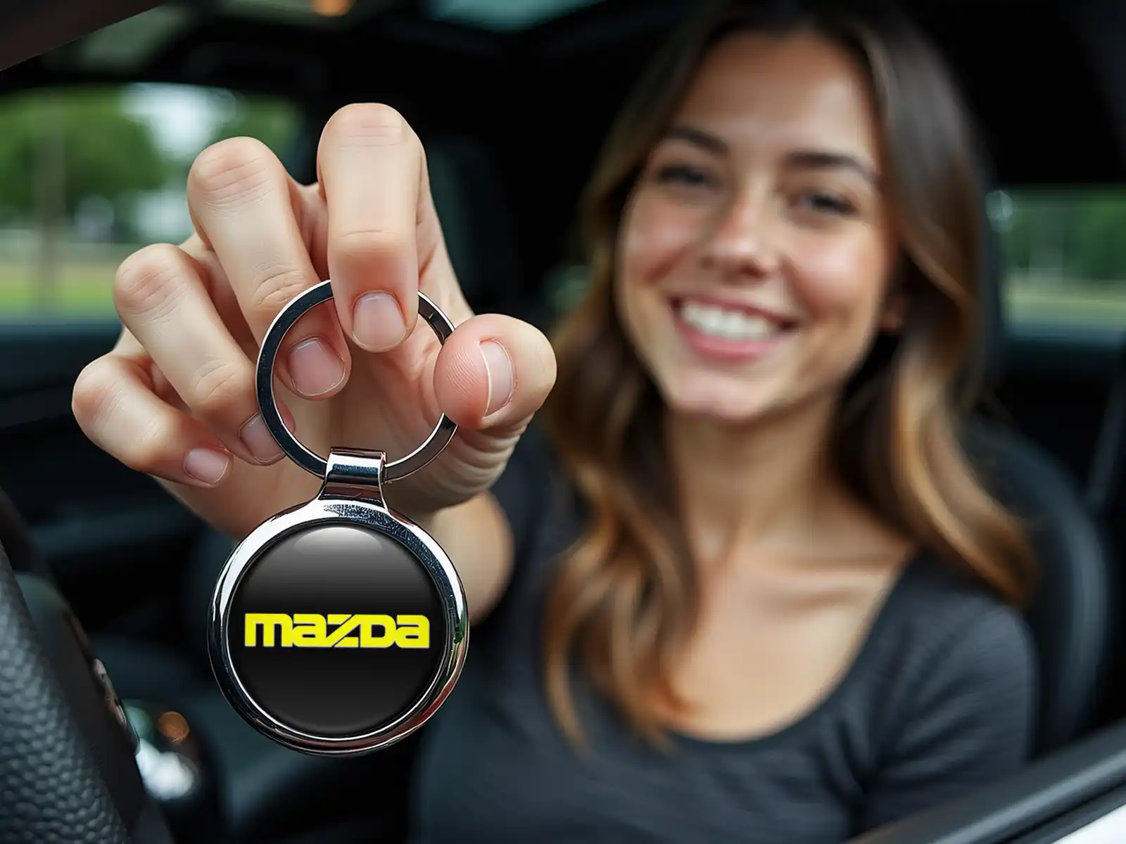 Mazda Llaveros Elegantes Aleación Brillante